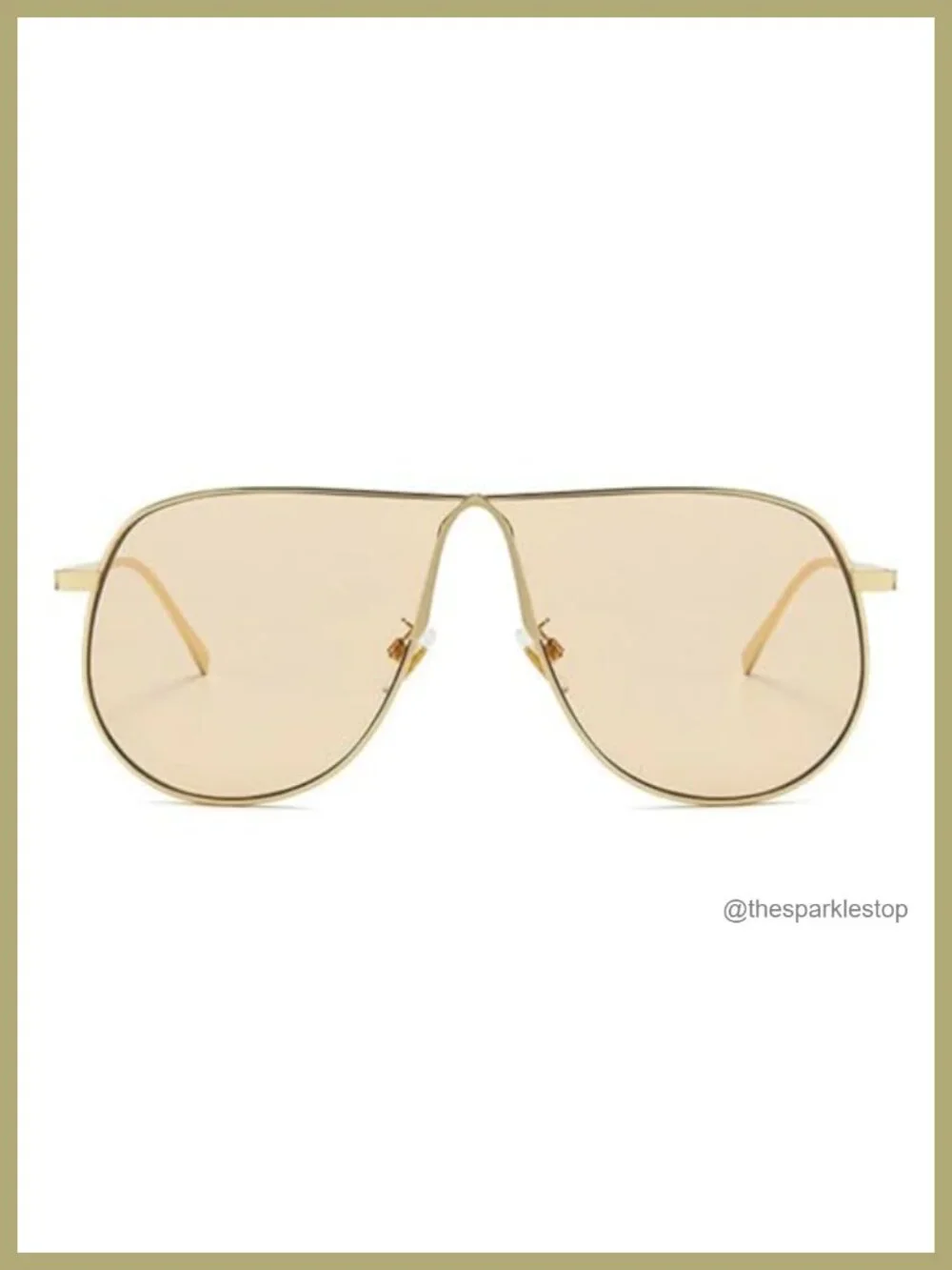 Oversized Pilot Sunglasses Retro UV400 Metal Frame Women